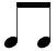 Eighth note and rest